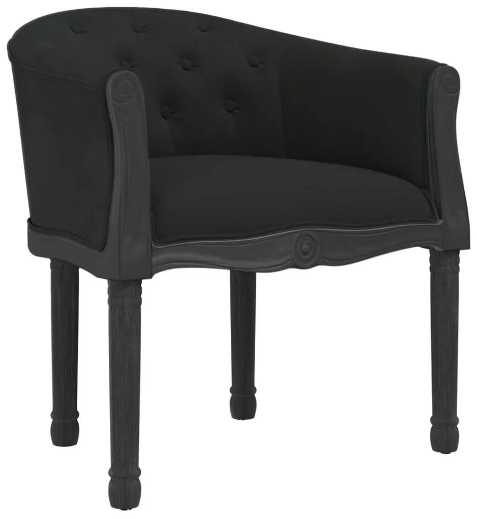 Καρέκλα Τραπεζαρίας Μαύρη Βελούδινη - Μαύρο
