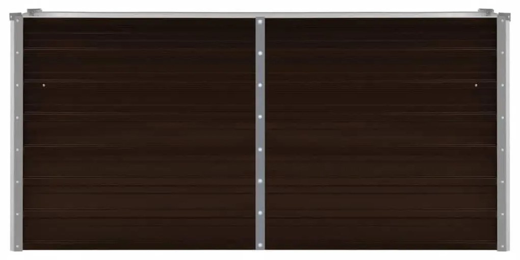 vidaXL Ζαρντινιέρα Υπερυψωμένη Καφέ 160x40x77 εκ. Γαλβανισμ. Χάλυβας