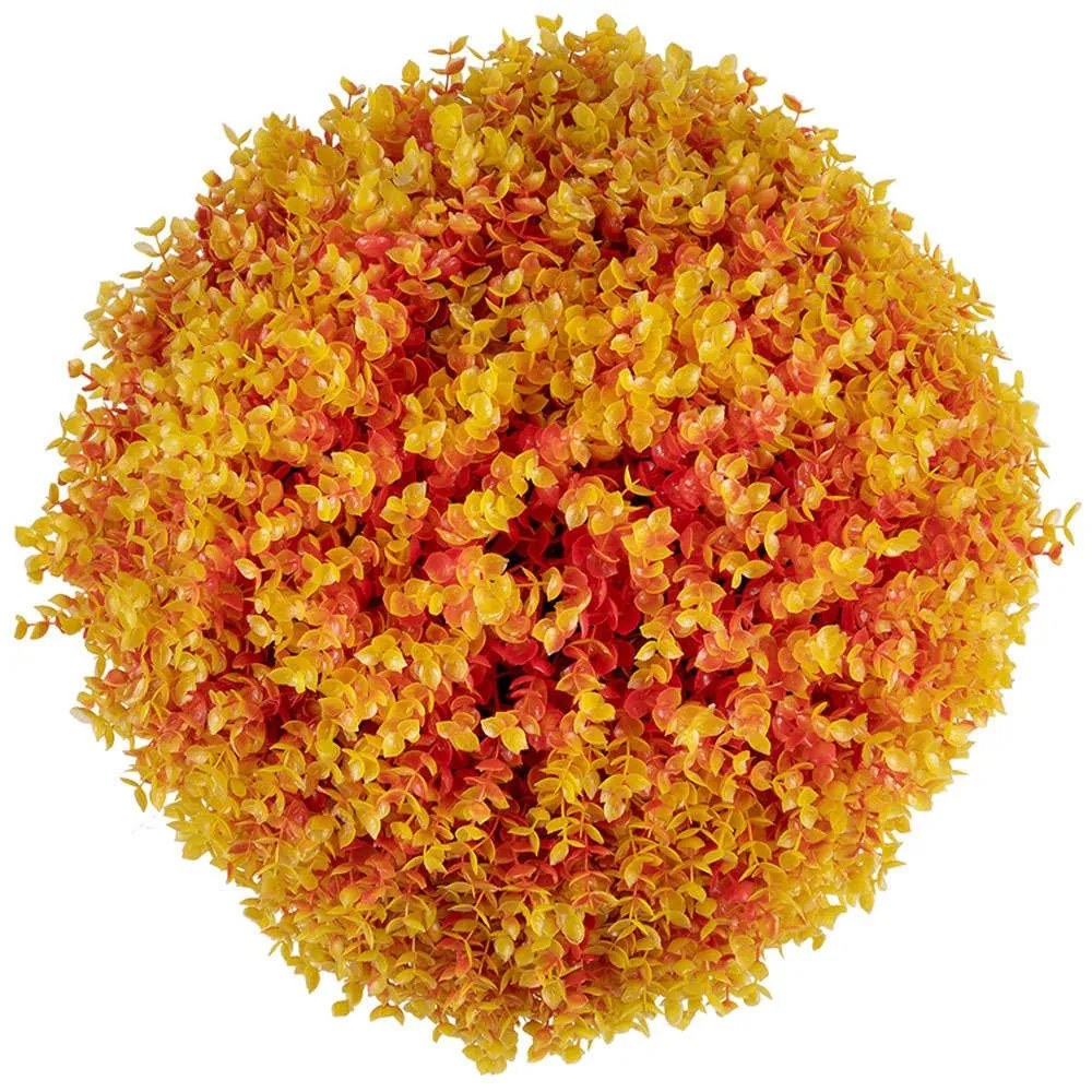 Τεχνητό Φυτό Θάμνος Πυξάρι 78516 Φ46cm Orange-Yellow GloboStar Plastic