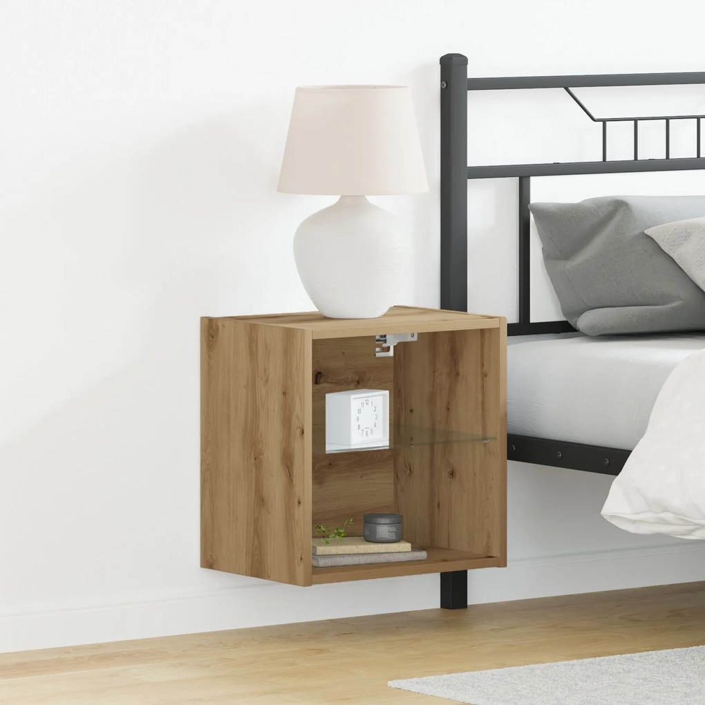 vidaXL Κρεμαστό Ράφι Μασίφ Δρυός 40x28,5x40 εκ. Επεξεργασμένο Ξύλο