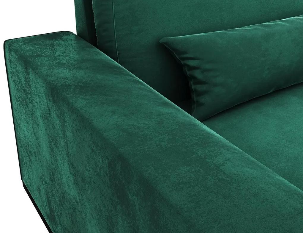 Γωνιακός Καναπές Seattle K106, Πράσινο, 291x202x85cm, Πόδια: Ξύλο, Ξύλο: Πεύκο | Epipla1.gr