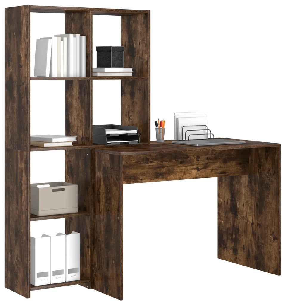 vidaXL Γραφείο Καπνιστή δρυς 138.5 x 55 x 143 εκ Επεξεργασμένο ξύλο