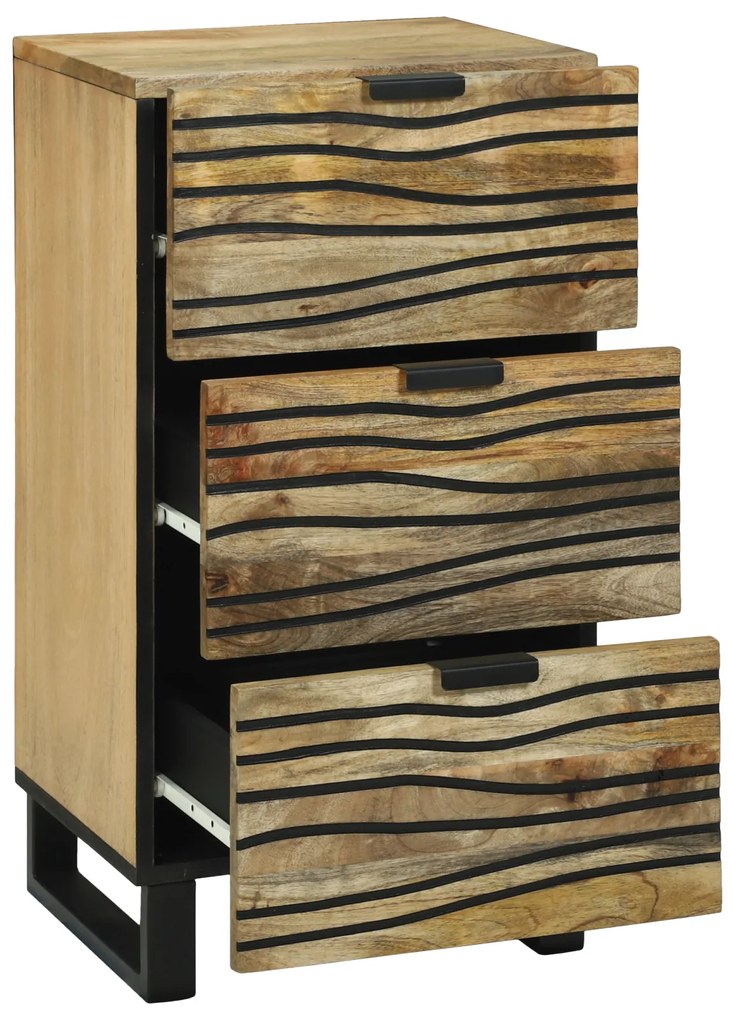 vidaXL Μπουφές - 40 x 33.5 x 75 εκ, φτιαγμένος από συμπαγές ξύλο μάνγκο.