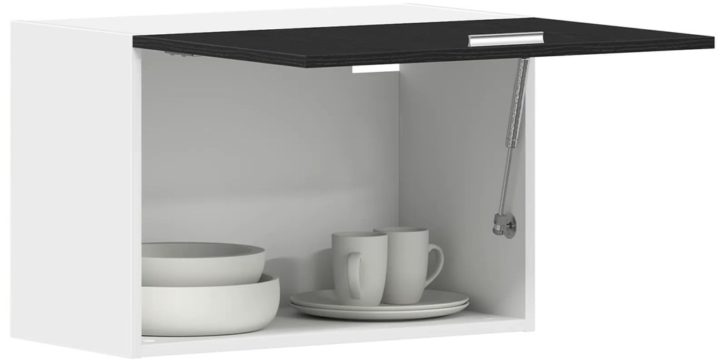 vidaXL Μαύρο Ράφι Τοίχου - 60x31x60 εκ., Από Επεξεργασμένο Ξύλο