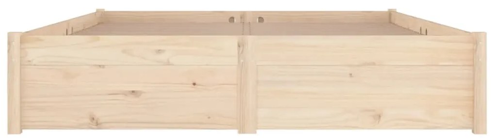 vidaXL Πλαίσιο Κρεβατιού 150 x 200 εκ. Μασίφ Ξύλο King Size