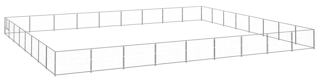 vidaXL Σπιτάκι Σκύλου Ασημί 72 μ² Ατσάλινο