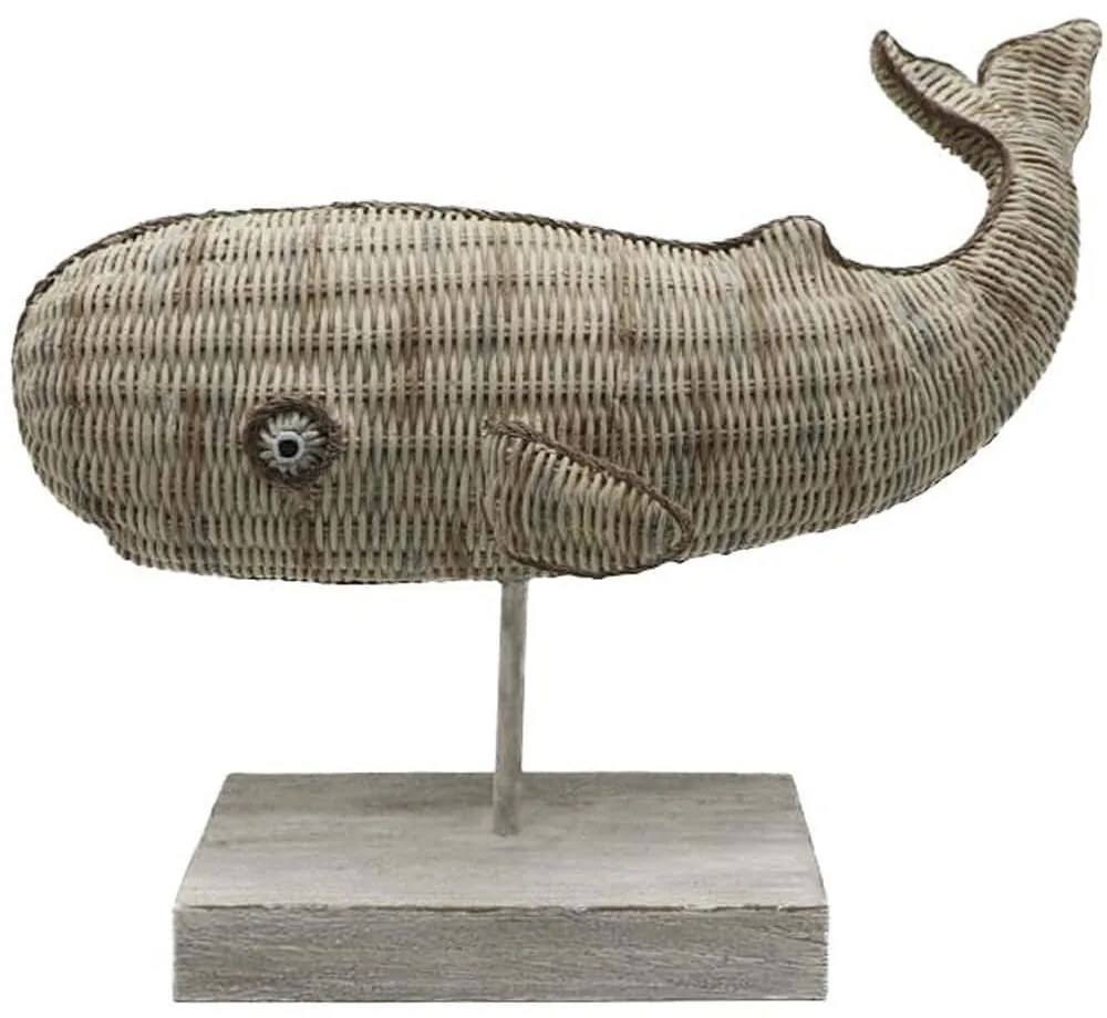 Διακοσμητική Φάλαινα Je Veux 018017 26x12x21cm Natural Πολυρεσίνη