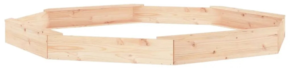 vidaXL Αμμοδόχος με Καθίσματα Οκτάγωνη από Μασίφ Ξύλο Πεύκου