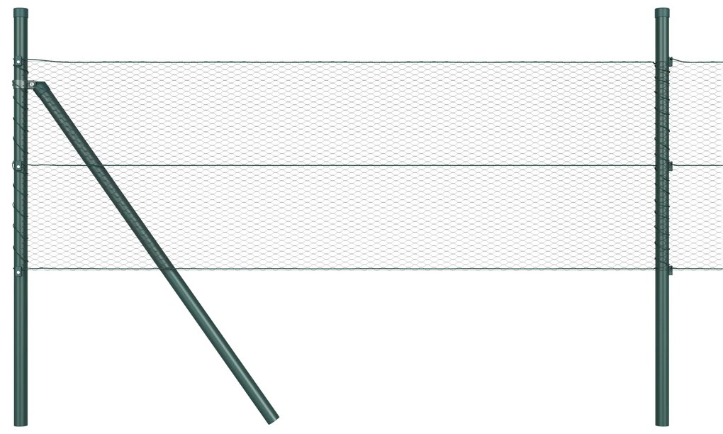 vidaXL Φράχτης Hexagon Γκρι 0.6x50 m Ατσάλι