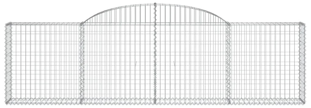 vidaXL Συρματοκιβώτια Τοξωτά 25 τεμ. 300x30x80/100 εκ. Γαλβαν. Ατσάλι