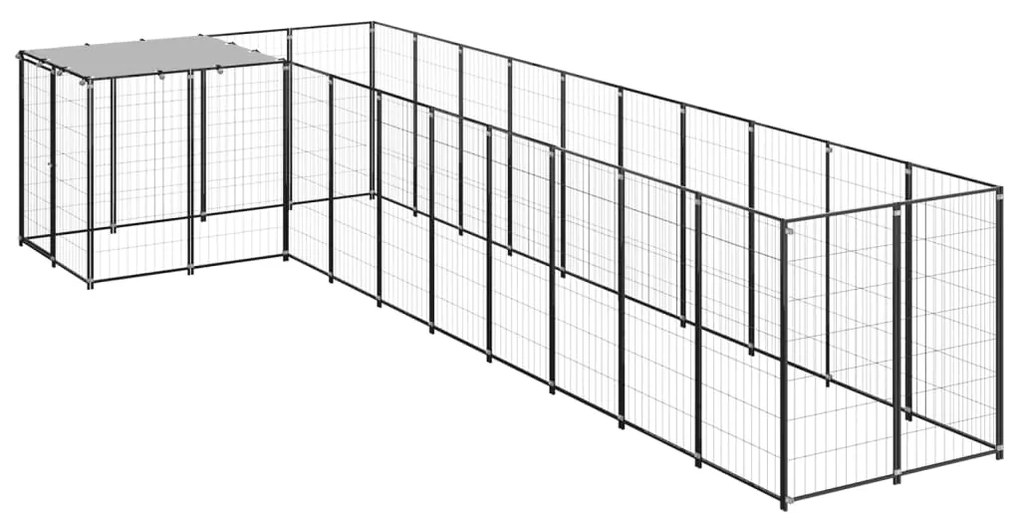 Σπιτάκι Σκύλου Μαύρο 7,26 μ² Ατσάλινο   - Μαύρο
