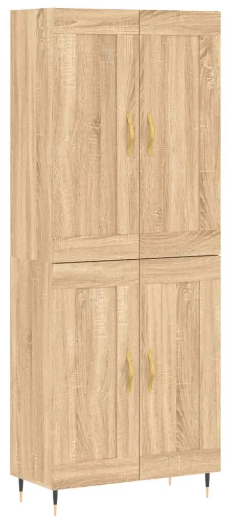 vidaXL Ντουλάπι Sonoma δρυς 69,5 x 34 x 180 εκ. από Επεξεργασμένο Ξύλο