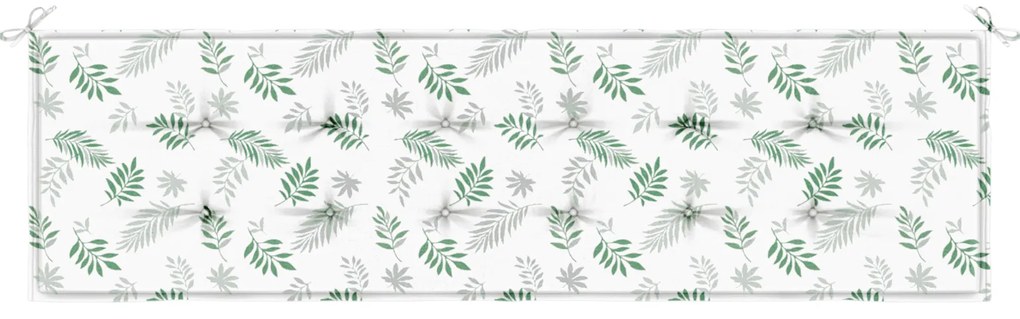 vidaXL Μαξιλάρι Κήπου  με Σχέδιο Φύλλων - 180x50x4 εκ, Φτιαγμένο από Ύφασμα Όξφόρδης
