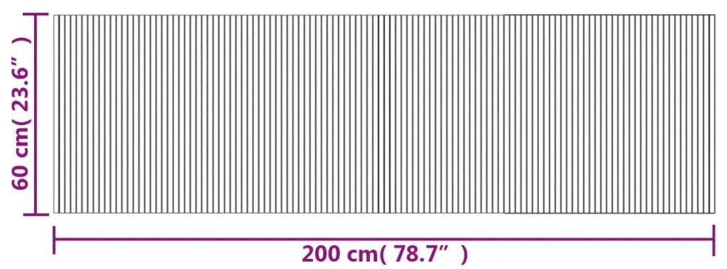 Χαλί Ορθογώνιο Καφέ 60 x 200 εκ. Μπαμπού - Καφέ