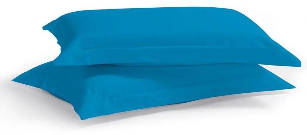 Μαξιλαροθήκες Satin Plain (Σετ 2τμχ) Turquoise Aslanis Home 50Χ70 100% Cotton Satin