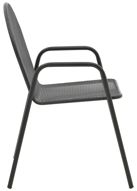 Καρέκλα - Πολυθρόνα Tarete στοιβαζόμενη μαύρο μέταλλο 55x64x86.5 εκ. 55x64x86.5 εκ.