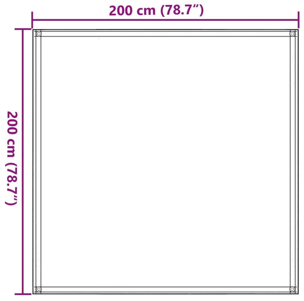Χαλί Σκηνής Ανθρακί 200 x 200 εκ.