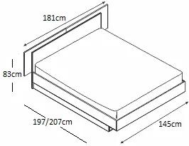 Κρεβάτι ξύλινο ELITE 140x200 DIOMMI 45-249
