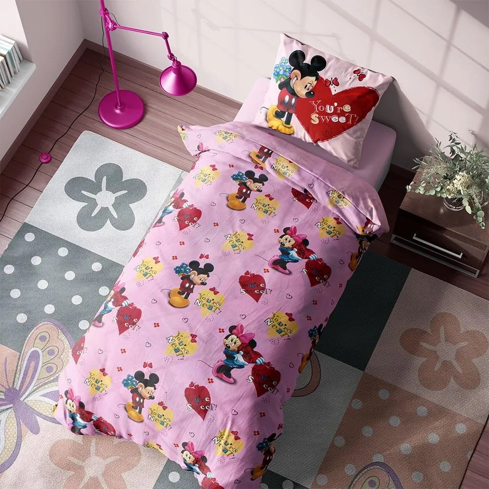 Πάπλωμα Παιδικό Disney Minnie 612 (Σετ 2τμχ) Multi DimCol Μονό 160x240cm 100% Βαμβάκι