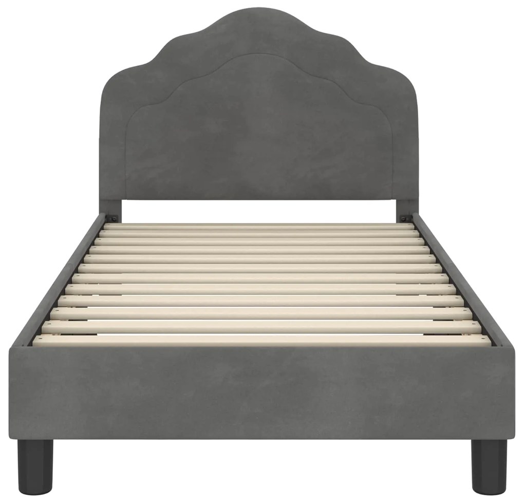 vidaXL Κρεβάτι Παιδικής Κρεβατοκάμαρας με Κεφαλάκι Σκούρο Γκρι