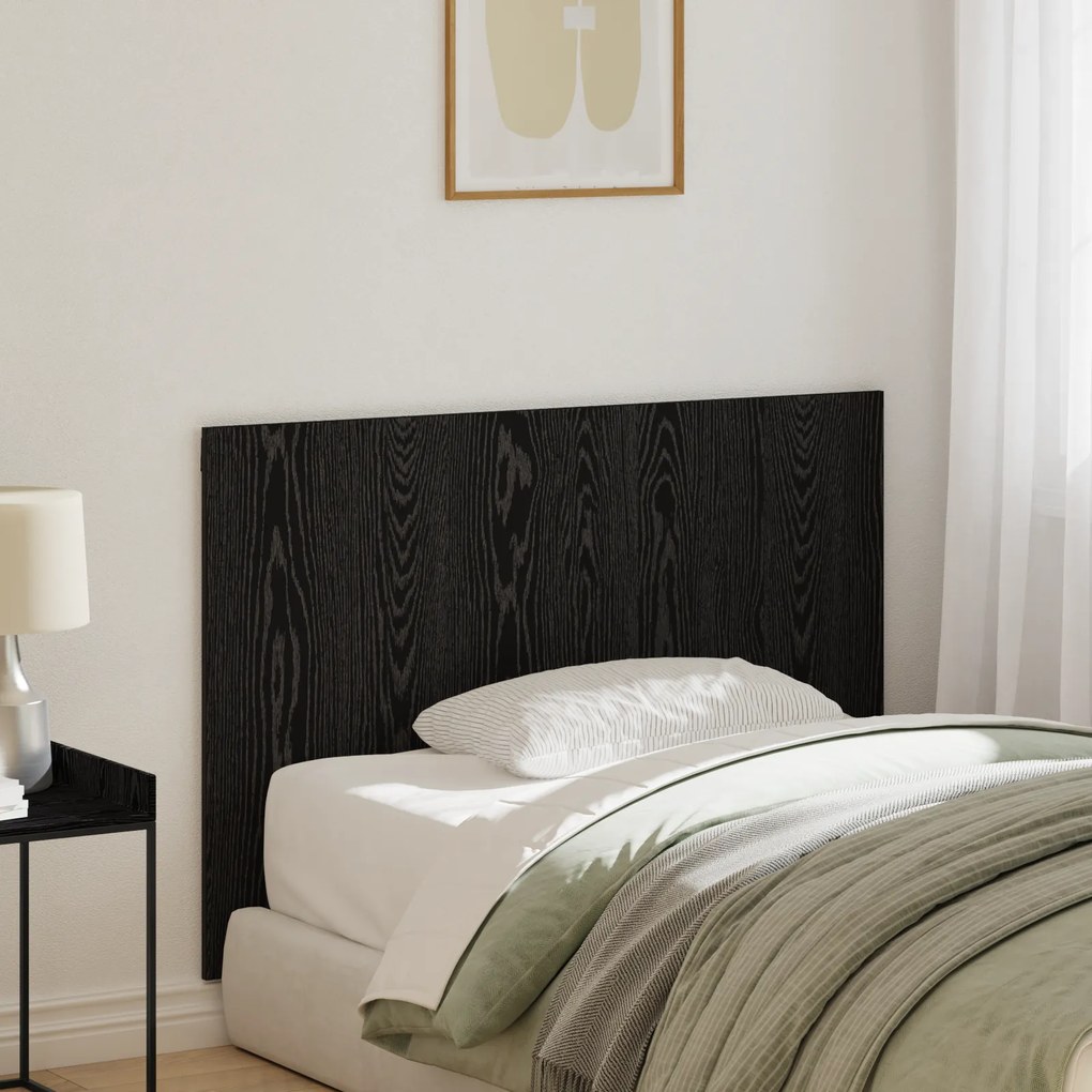 vidaXL Κεφαλάκι κρεβατιού Μαύρο Δρυς 120x1,5x80 εκ. Από Συνθετικό Ξύλο