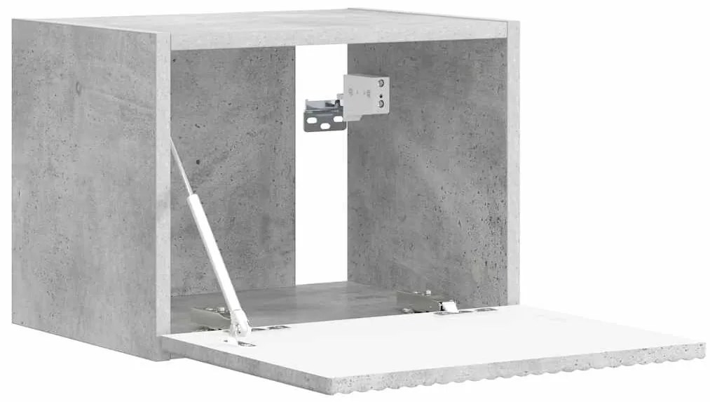 vidaXL Ντουλάπι Τηλεόρασης Τοίχου 2 pcs Σκυρόδεμα 60 x 31 x 29.5 εκ