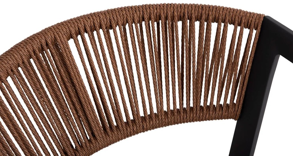 Καρέκλα - Πολυθρόνα C5891.01 Ανθρακί Αλουμινίου με Textline και Μπέζ Rattan 56,5x58x79Υ εκ. 56.5x58x79 εκ.