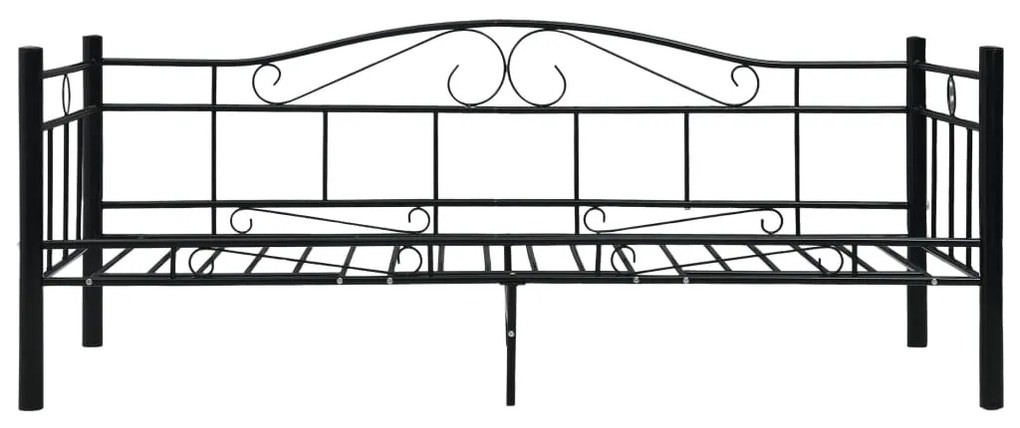 vidaXL Πλαίσιο για Καναπέ - Κρεβάτι Μαύρο 90 x 200 εκ. Μεταλλικό