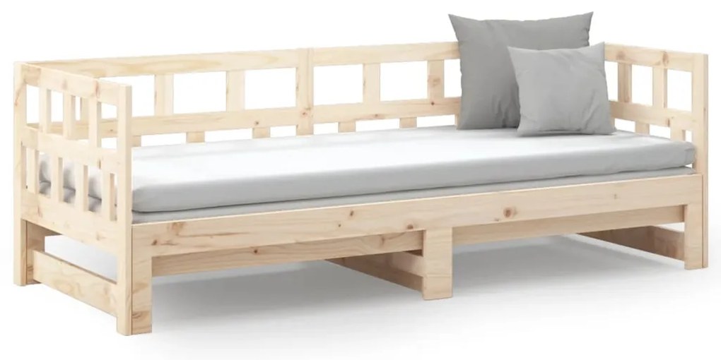 vidaXL Καναπές Κρεβάτι Συρόμενος 2x(90x200) εκ. από Μασίφ Πεύκο
