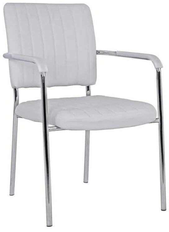 Καρέκλα Επισκέπτη Με Μπράτσα 56,5x59x85 HM1070.02 White Σετ 4τμχ