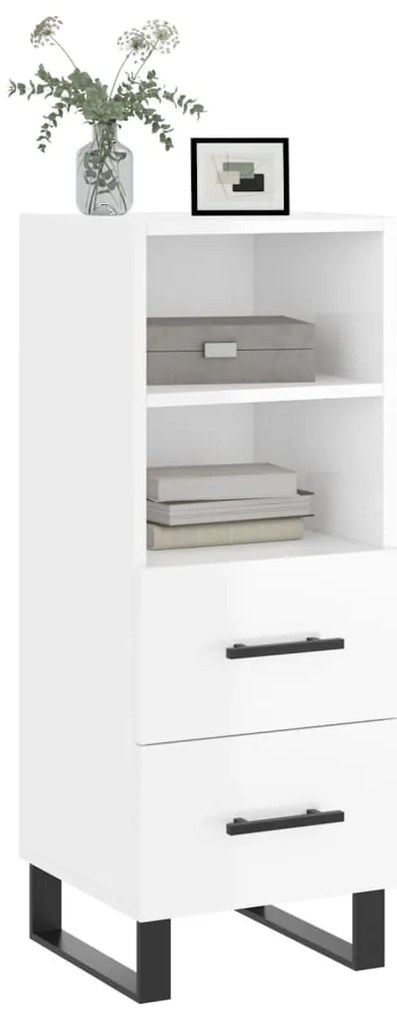 vidaXL Ντουλάπι Γυαλιστερό Λευκό 34,5x34x90 εκ. Επεξεργασμένο Ξύλο