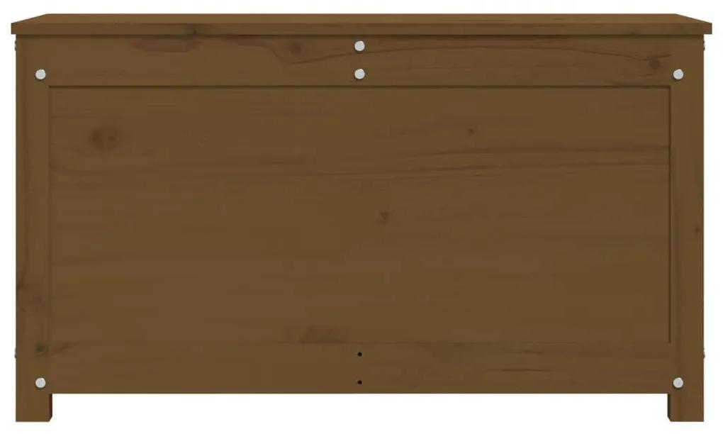 Κουτί Αποθήκευσης Καφέ Μελί 80x40x45,5 εκ από Μασίφ Ξύλο Πεύκου - Καφέ