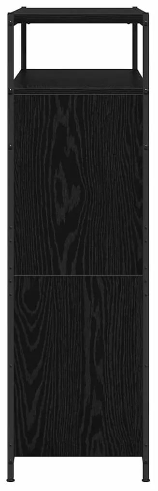 vidaXL Ντουλάπα Παπουτσιών με ράφι Μαύρη Οξυά 100 x 34 x 112 εκ