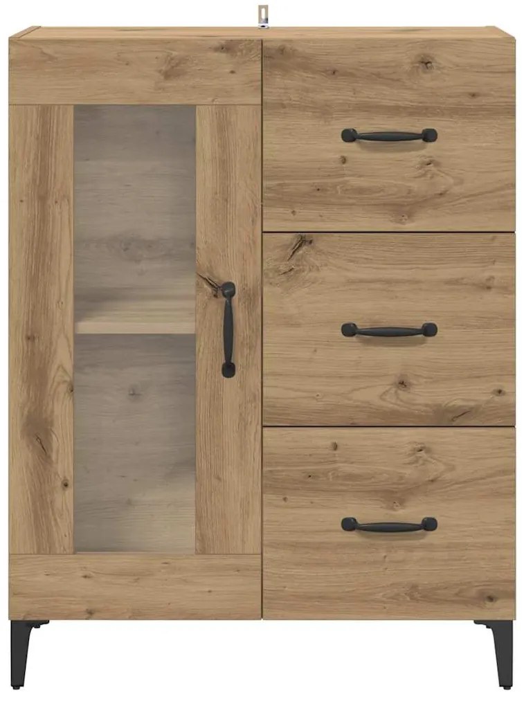 vidaXL Πλαϊνό γραφείο με συρτάρι Artisan Oak 69,5 x 34 x 90 εκ.