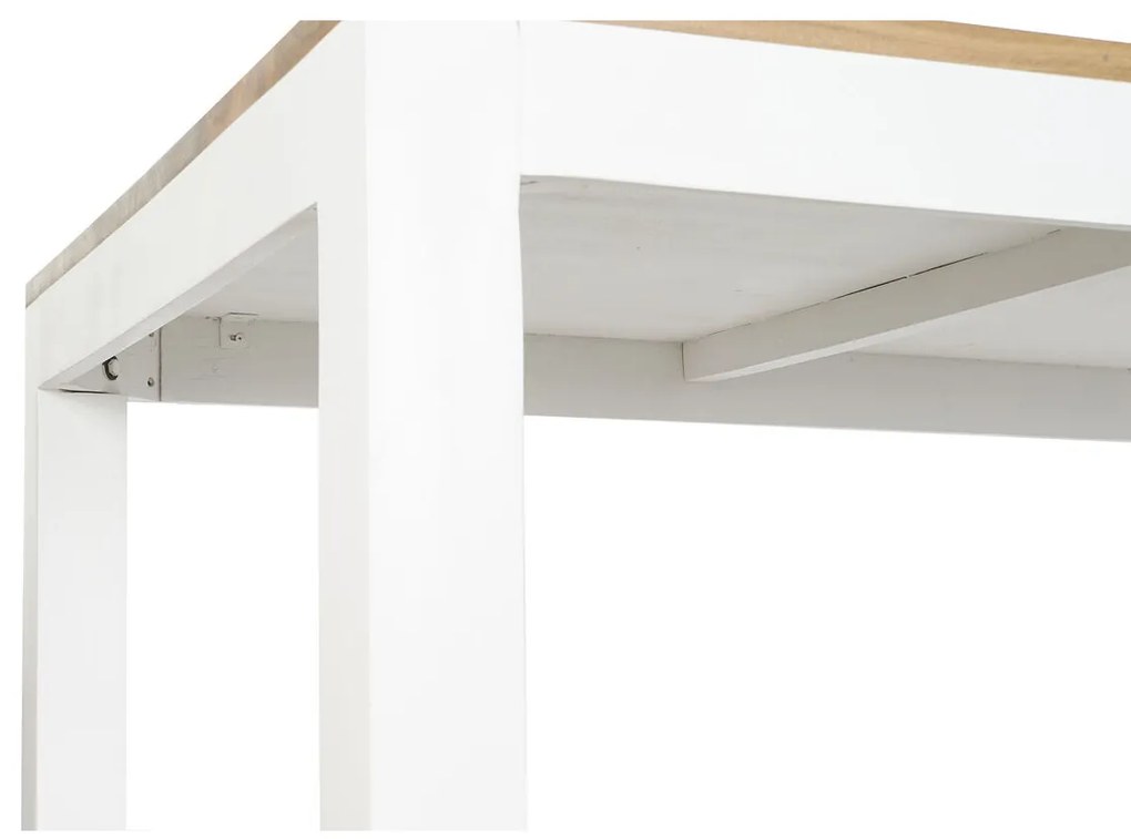 Τραπεζαρία DKD Home Decor Λευκό Καφέ ξύλο ακακίας Ξύλο από Μάνγκο 200 x 100 x 80 cm