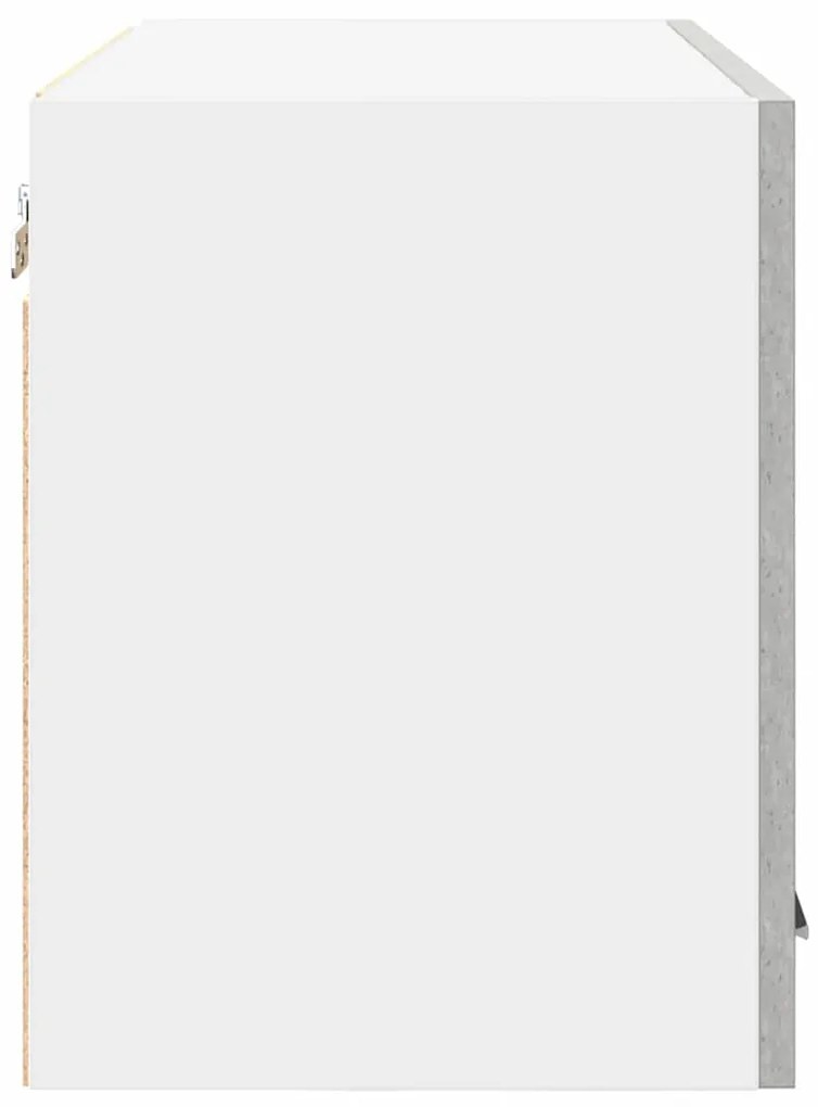 vidaXL Κρεμαστό ντουλάπι Riga Σκυρόδεμα Γκρι και Λευκό 60 x 31 x 40 εκ