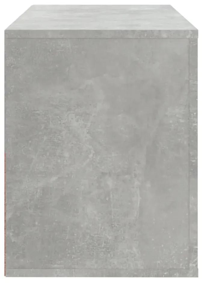 Παπουτσοθήκη Γκρι Σκυροδέματος 80x35x45 εκ. Επεξεργασμένο Ξύλο - Γκρι