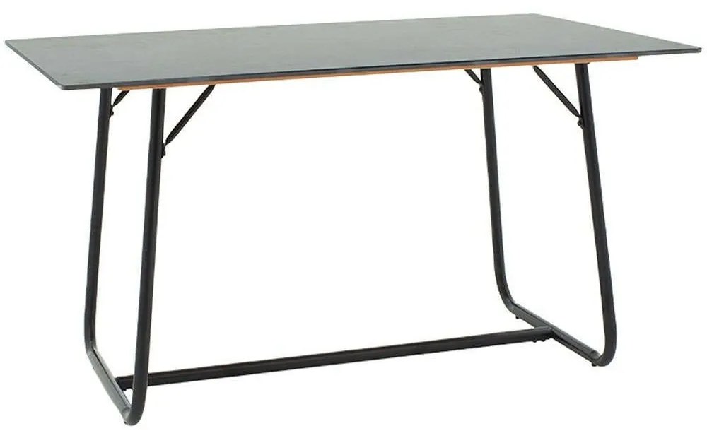 Τραπέζι Revello 101-000075 150x90x75cm Marble Black Stone,Metal