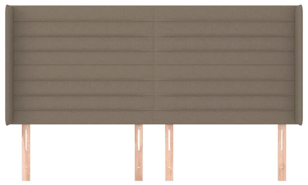 vidaXL Κεφαλάρι με Πτερύγια Taupe 203x16x118/128 εκ. Υφασμάτινο