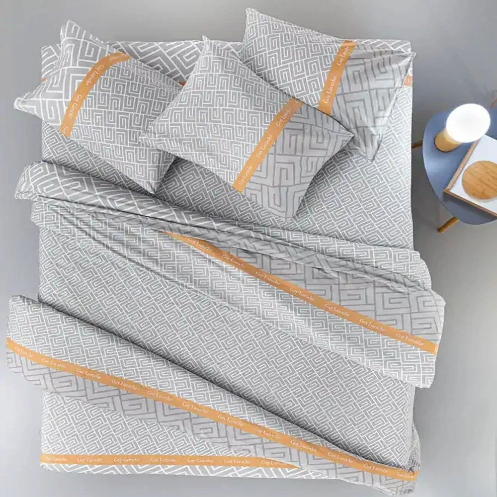 Σεντόνια Occio (Σετ 3τμχ) Grey Guy Laroche Μονό 165x265cm 100% Cotton Percale
