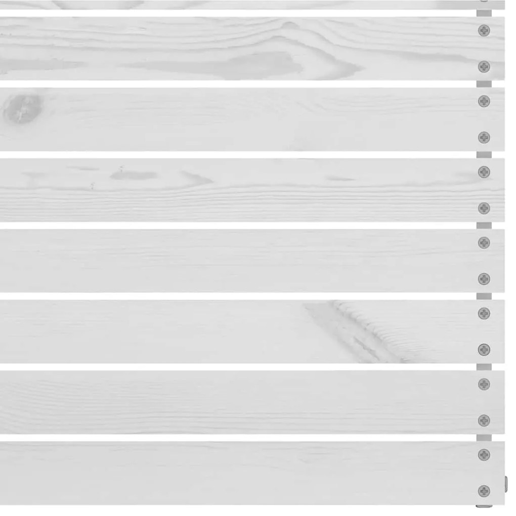 vidaXL Καναπέδες Κήπου Μεσαίοι 4 τεμ. Λευκοί από Μασίφ Ξύλο Πεύκου