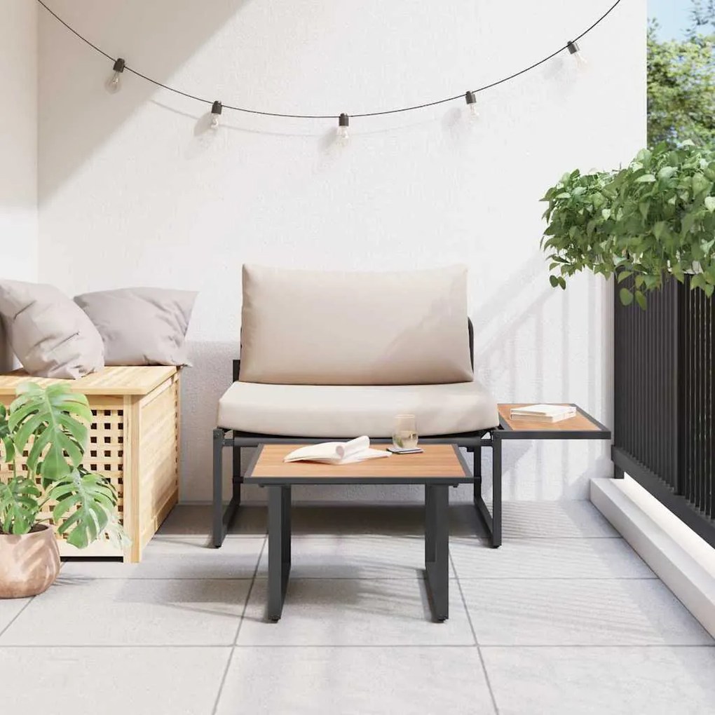 vidaXL Σετ Καναπέ Κήπου 2 pcs Taupe Ατσάλι
