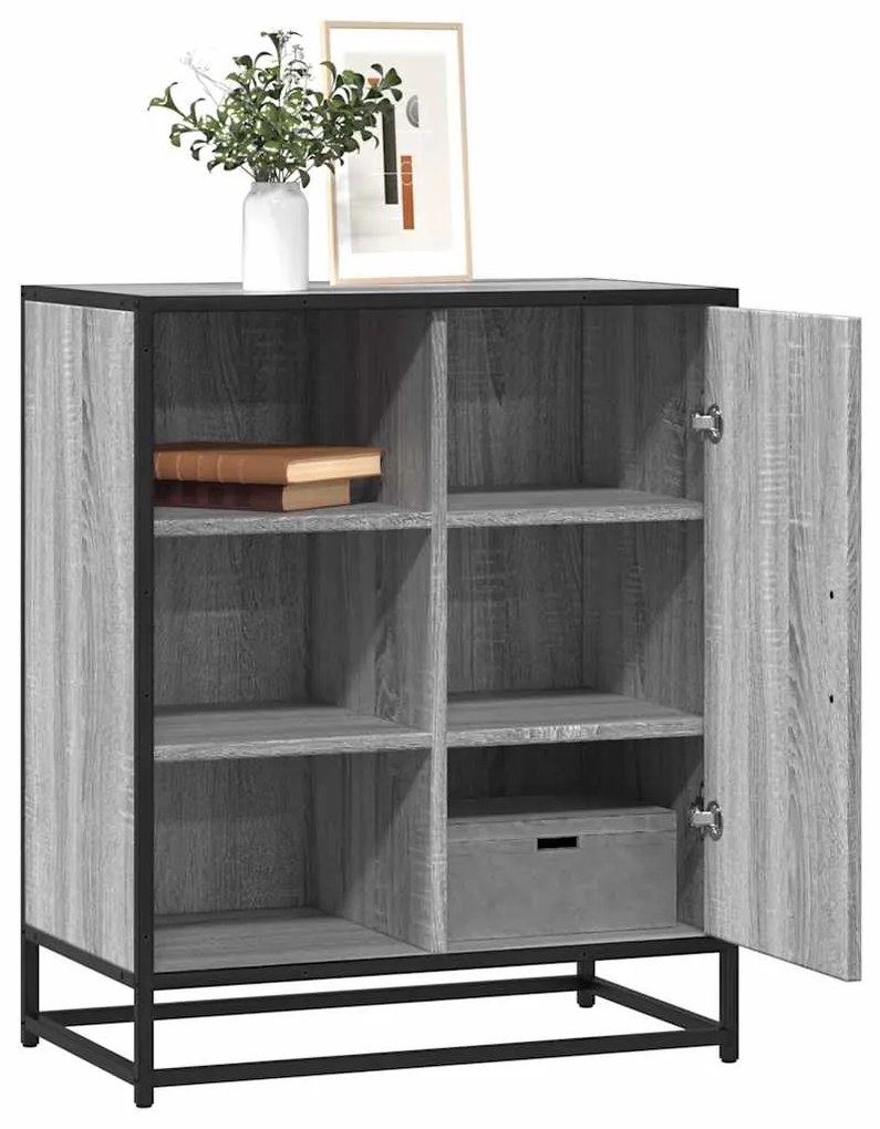 vidaXL Sideboard Grey Sonoma 62x35x76 cm Ξύλινο μηχανουργικό ξύλο