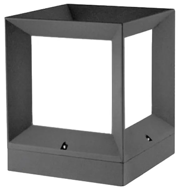 Adeleq Φωτιστικό Αλουμινίου Τετράγωνο D22x22cm H27cm Ε27 Γραφίτης 9-7321