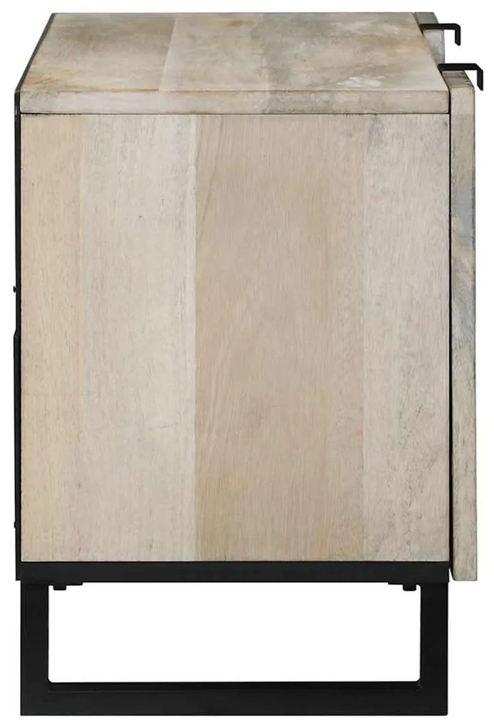 vidaXL Ντουλάπι TV Λευκό 105 x 33 x 46 εκ. Μασίφ ξύλο μάνγκο