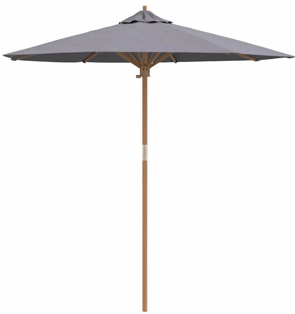 vidaXL Ομπρέλα Κήπου Σκούρο Γκρι Ø 270 x 260 εκ Μπαμπού