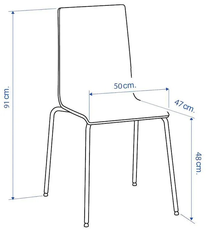 Καρέκλα Τραπεζαρίας Elvira Fylliana Γκρί 50x47x91εκ. 2αδα 50x47x91 εκ.