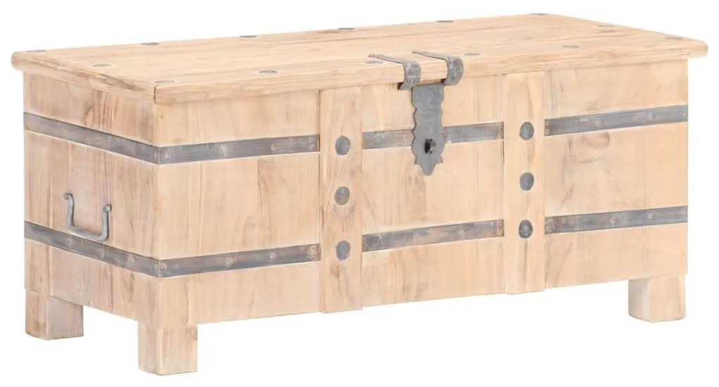 Μπαούλο 90 x 40 x 40 εκ. από Μασίφ Ξύλο Ακακίας - Καφέ