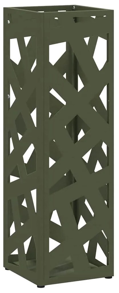 vidaXL Σχέδιο & βάση αποθήκευσης Ελιά 15.5 x 15.5 x 49 εκ Ατσάλι