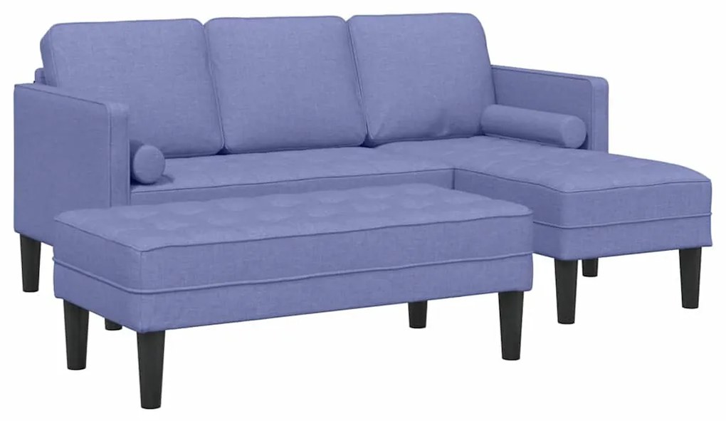 vidaXL Σετ Καναπέ 2 pcs Μπλε τζην 173 x 131 x 67 εκ ύφασμα